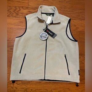 Eddie Bauer Polartec Vest L Full Zip Pockets Outdoor Brand New! Hiking NWT